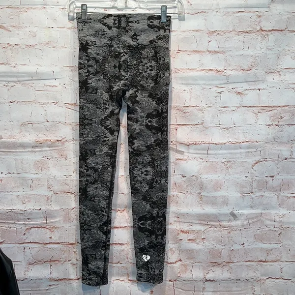 Womens best black camo leggings jacquard tights full length elastic waist - Image 6