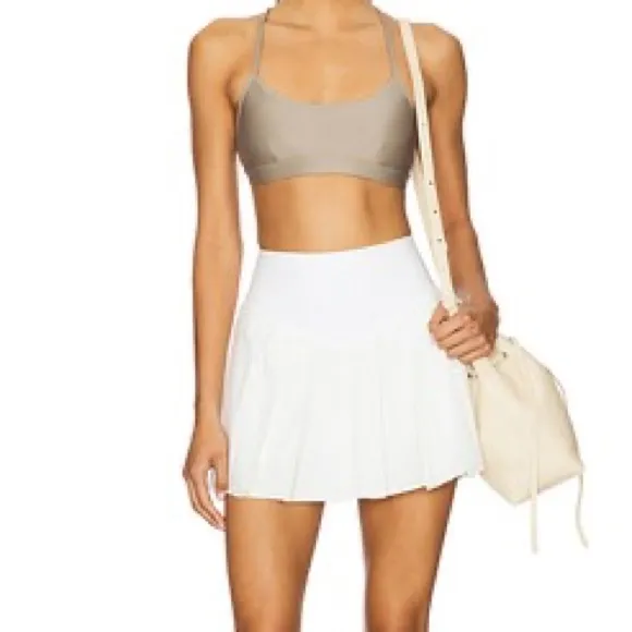 NWT FREE PEOPLE MOVEMENT SWING OF THINGS PLEATED SKORT WHITE sz Xs - Image 7