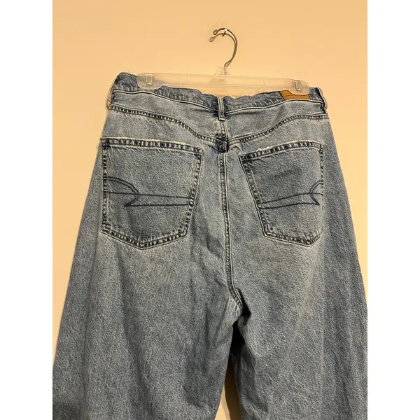 American Eagle Baggy Jean in Light Wash Size 12 90s Grunge Rigid Denim Gorpcore - Image 9
