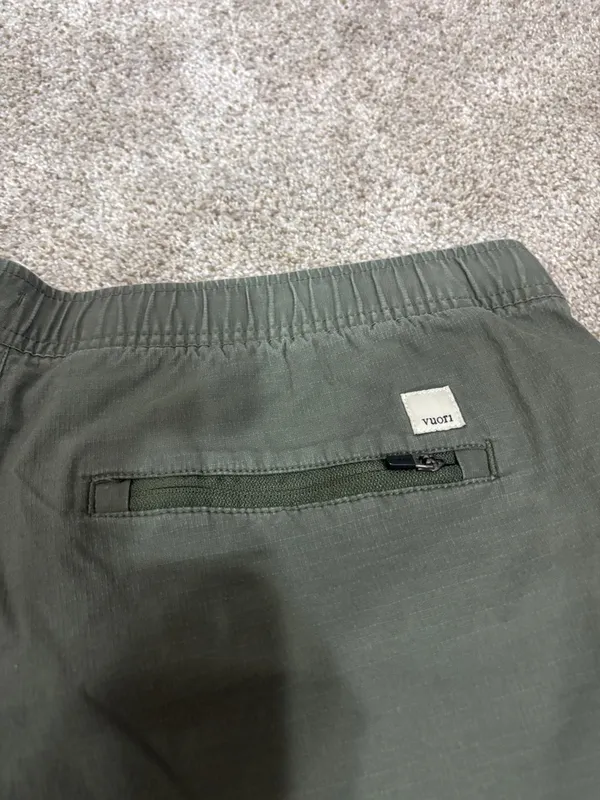 Vuori Ripstop Short Army Green Pockets Drawstring Cotton Hiking Outdoor Climb XL - Image 7
