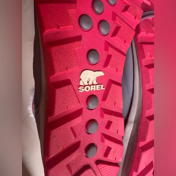 Sorel Whitney II Pink Grey Snow Water Proof Outdoor Hiking Rain Boots Size 10 - Image 4
