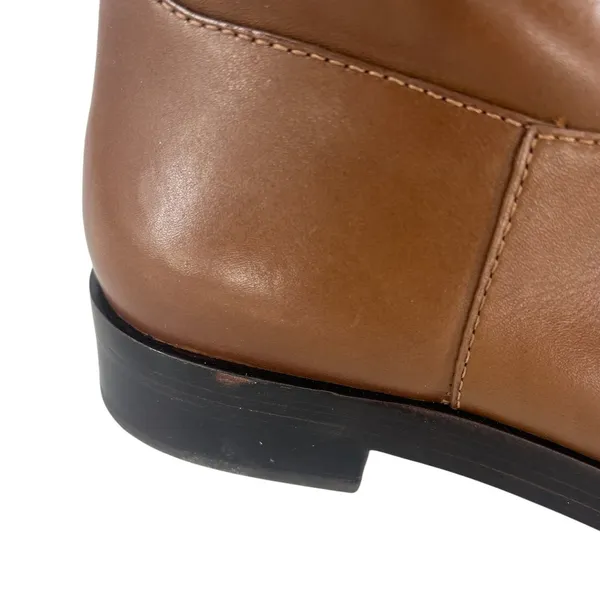 Tory Burch Riding Logo Embossed Leather Knee‎ High Boots Brown 10.5 - Image 12