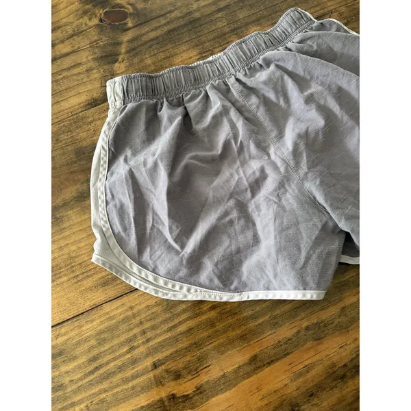 Nike Dri-Fit Lined Athletic Shorts Womens SMALL Stretchy Drawstring Grey - Image 6