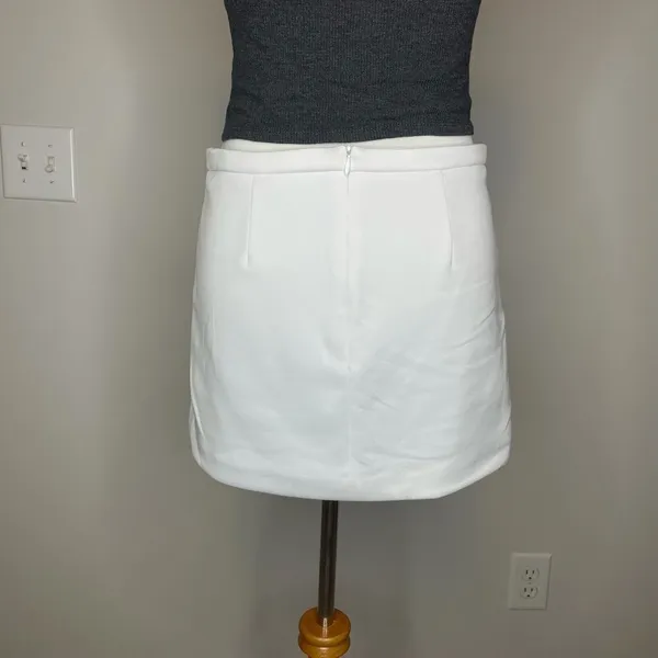 Drew- Cross Front White Skirt - Image 2