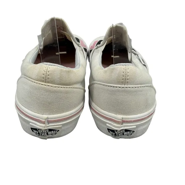 Vans Classic Slip-On OMG White Pink Black Canvas Sneakers Womens 7.5‎ Mens 6 - Image 4