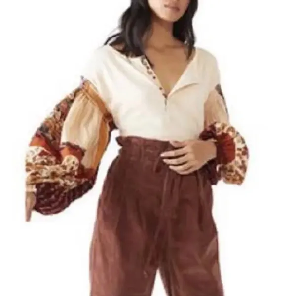 Free People Vintage Combo Light Magic Henley Blouse - Image 3
