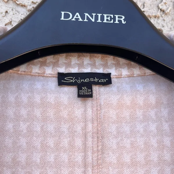 Shinestar Blazer in Cream and‎ Tan - Image 2