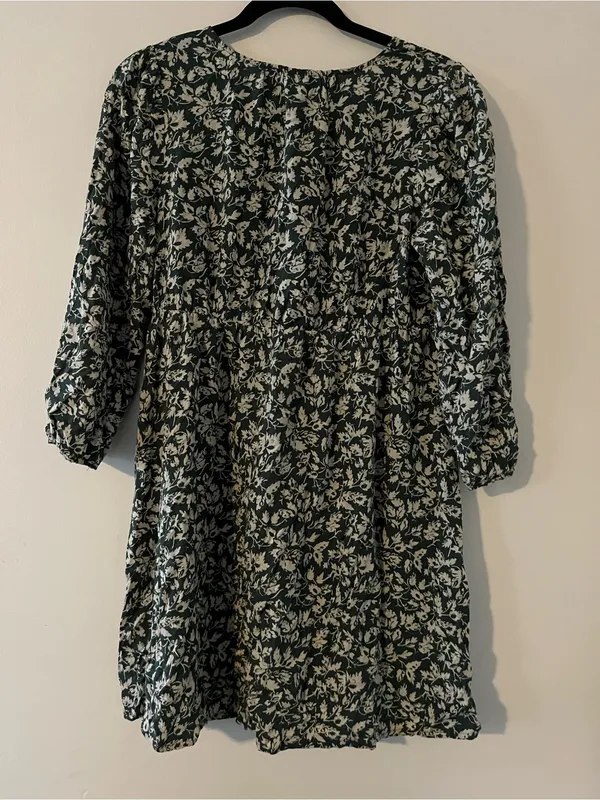 Madewell Floral Puff Sleeve Mini Dress XS Cottagecore Prairie Fall Romantic - Image 6