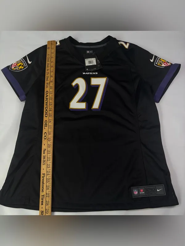NWT Baltimore Ravens J.K. Dobbins Nike Home Black On Field Jersey Womens Sz 2XL - Image 3