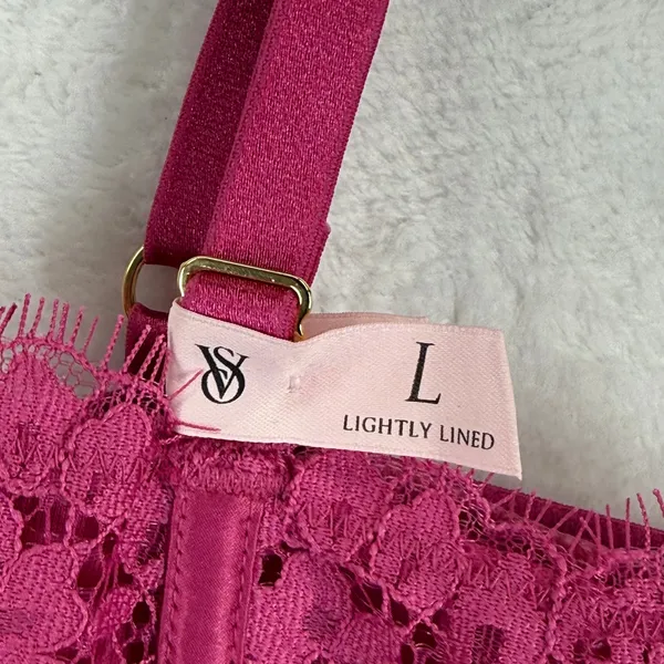 Victorias Secret Dream Angels Magenta Lace Longline Bralette‎ L 417807-QAX - Image 2