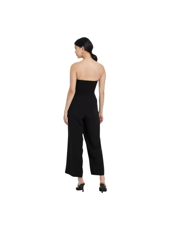 A New Day Strapless Smocked Bandeau Jumpsuit with Pockets 93534280 Black M - Image 8