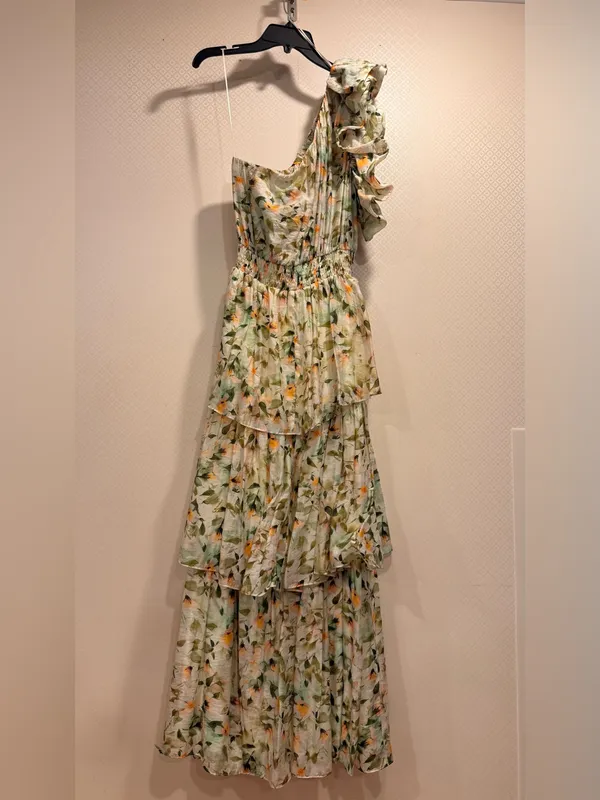 Anthropologie Astr Floral Imelda Maxi Dress One-Shoulder Tiered - Image 5