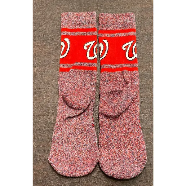 MLB Washington Nationals‎ Crew Socks Calf Height Red White Size 6-12 - Image 2