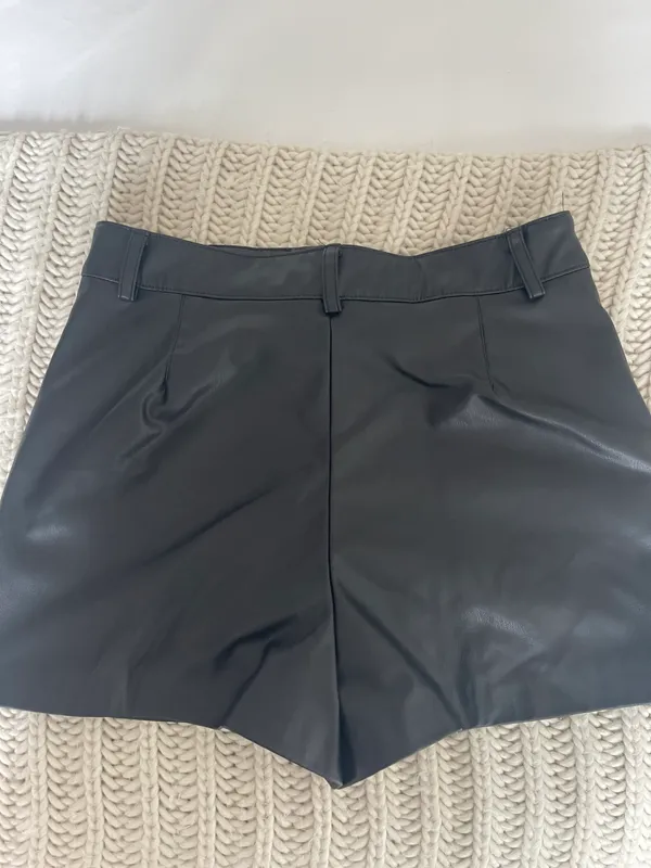 ZARA Black Leather Skort - Image 6
