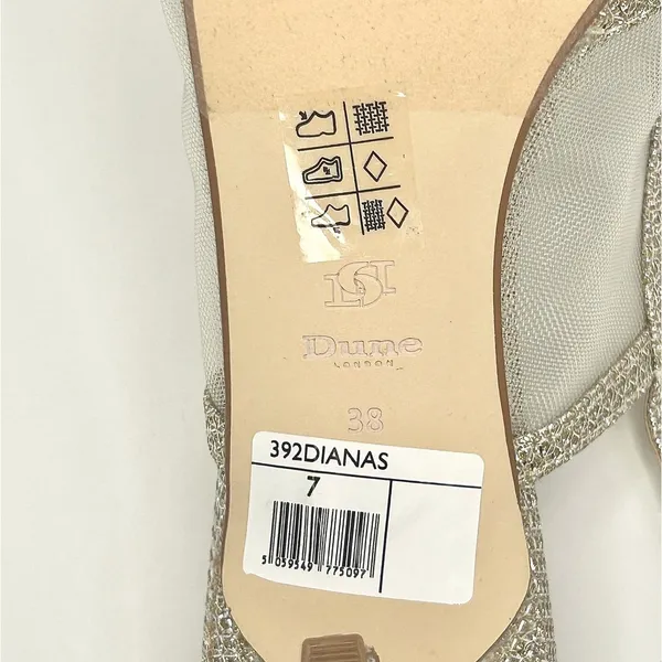 Dune London Dianas Gold Mesh Glitter Slingback‎ Kitten Heel Pumps Wedding 8 NWOB - Image 11