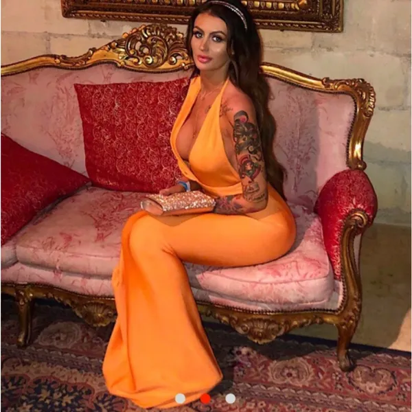 House of CB Clemence Maxi Orange Bandage Dress Womens Large - Image 3