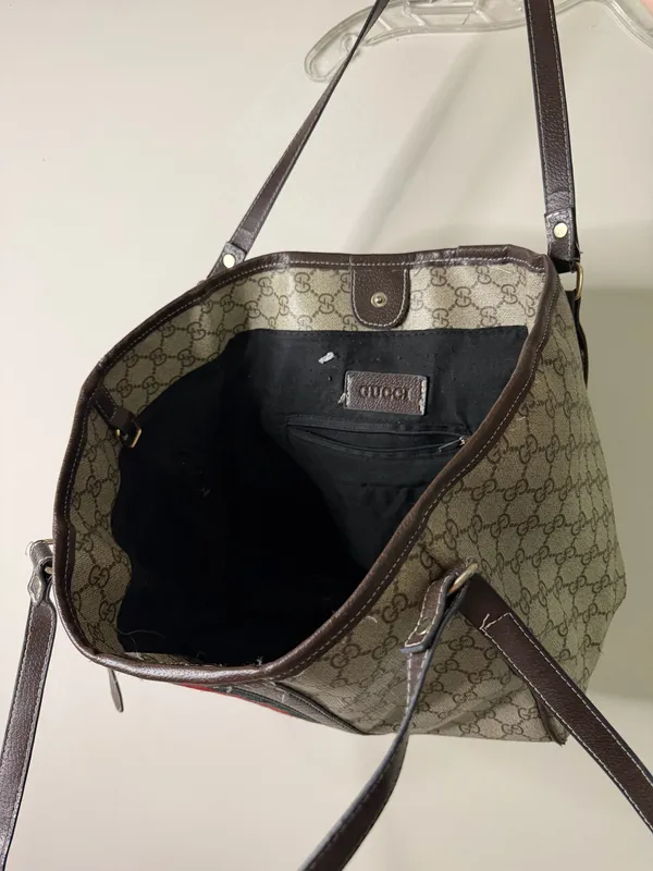 Monogram Tote Bag Brown - Image 5