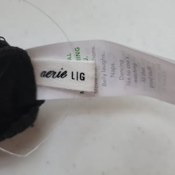 Aerie Black‎ Eyelet Lace Bralette Festival Layering Whimsigoth Lingerie Sheer- L - Image 7