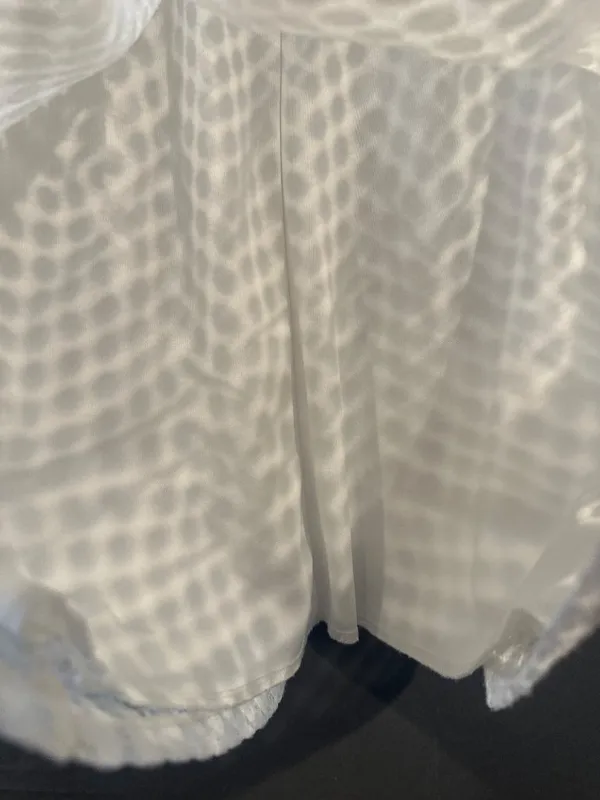 Shannon Ford New York Womens XL White Polka Dot Lace Mesh Blouse Coquette - Image 5