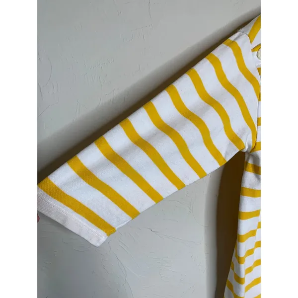 Nines by Hatch Yellow Boat Neck Stripe Top Sz Small - Image 8