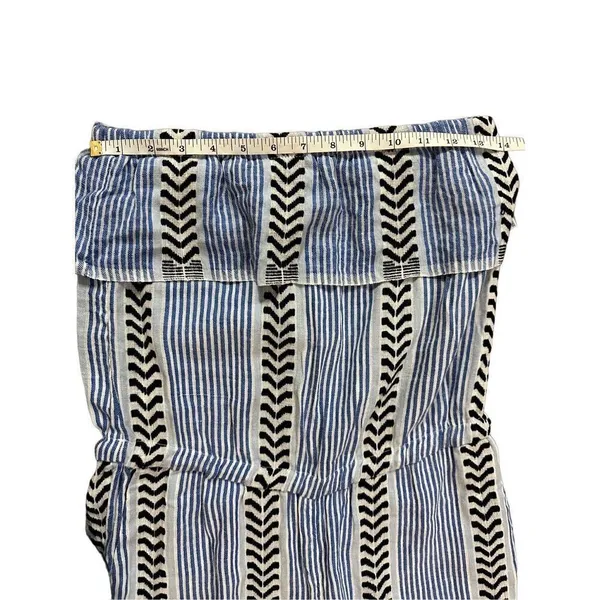 Lemlem Kesiti Strapless Jumpsuit blue‎ print ruffle top sz small - Image 4