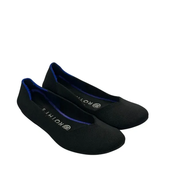 Rothy’s The Flat Womens 7.5 Black Round Toe Slip On Shoes - Image 2