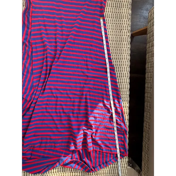 Vineyard Vines Soft Striped‎ Hi Low Maxi Dress Large vacation coastal Preppy - Image 7