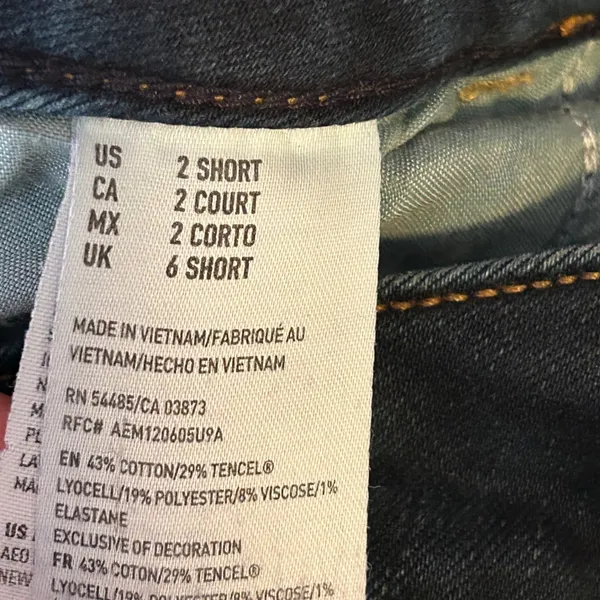 American Eagle Outfitters Women's‎ Super Stretch Dark Wash Skinny Jeans 2 Short - Image 5
