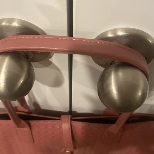 Large Shoulder Bag Size 16” X 16”, Excel. cond.. Pink - Image 3