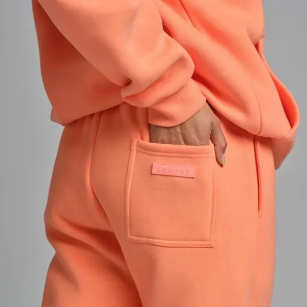 NWT COMFRT DND TRAVEL Coral sweatpants Size XXL Orange - Image 4
