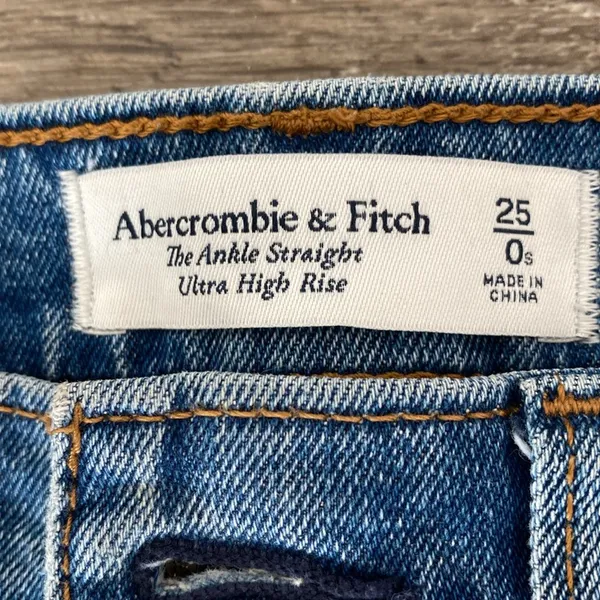 Abercrombie ultra high rise ankle straight leg jeans 25 0 short curve love - Image 4