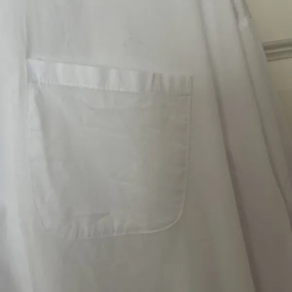 Gaudi Essential White Button Up XL Oversized Pleated Cotton Lagenlook Italy - Image 4
