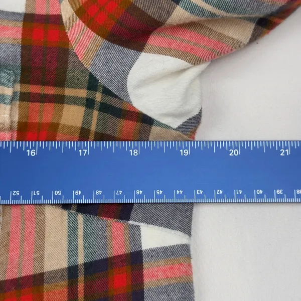 J.Crew  Plaid Light Flannel Long Sleeve Button Down Shirt Gorp - Image 9