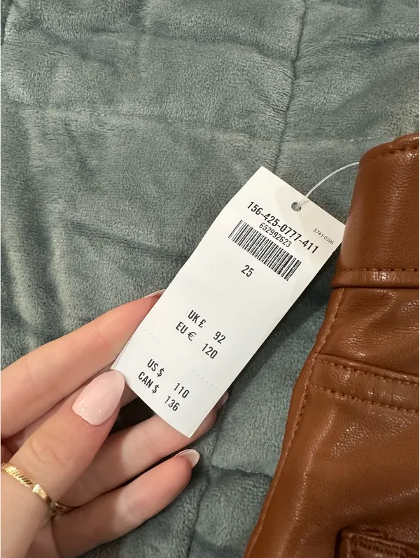 Abercrombie Vegan Leather 90s Straight Pants - Image 5