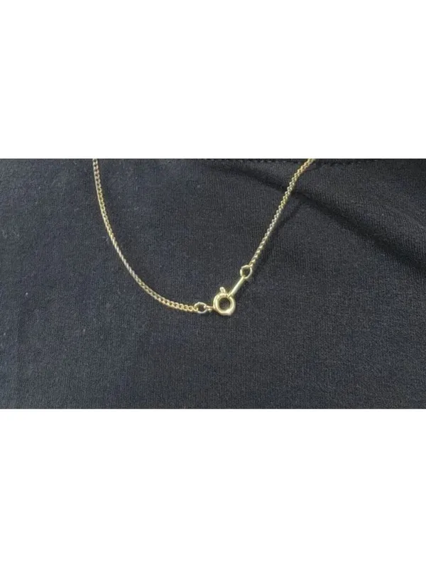 Gold Tone Cross and Chain Necklace - Image 5