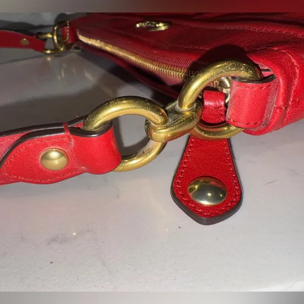 Pristine COACH Ashley Red Leather Hobo Bag F20114 | Y2K Convertible Crossbody - Image 16
