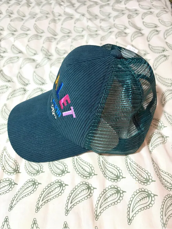 Anthropologie Worn/West Après Ski Trucker Hat Forest Green 'CHALET' Embroidered - Image 7