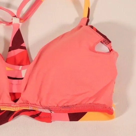Seafolly X Revolve NWT Cut Copy Multi Strap Bralette in Tangelo Size 8 - Image 9