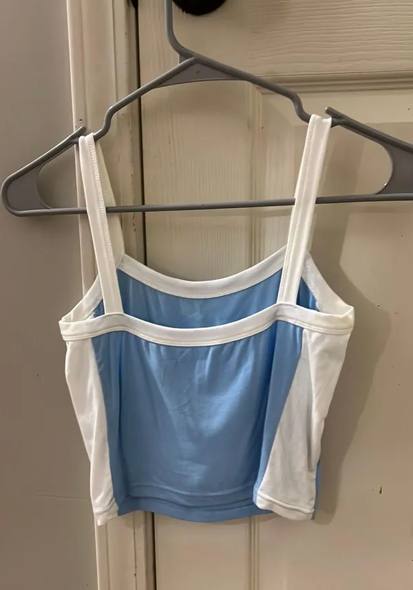 SheIn light blue and white tank top - Image 2