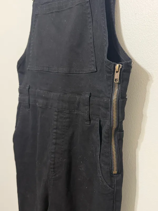 Show Me Your Mumu Berkeley Bell Overalls Size Medium Black Western Cowgirl Boho - Image 5