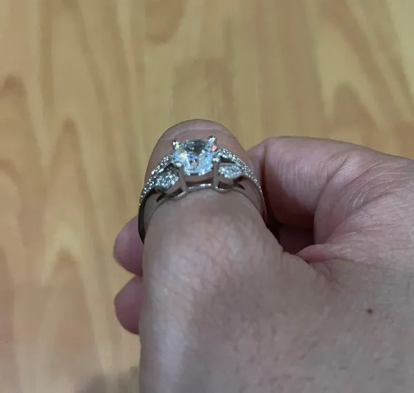 Size 9 S925 Sterling Silver Cz Diamond 1ct Ring New - Image 4