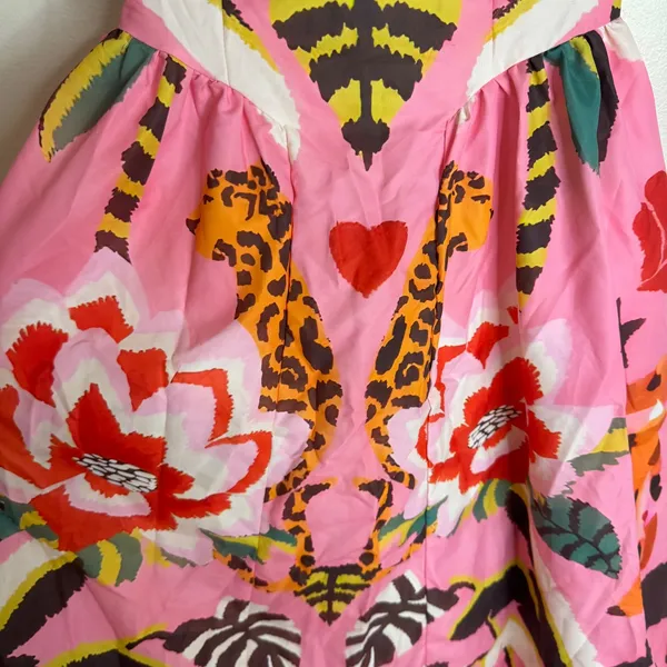 Nice To Meet You Women's Tropical Animal Print Midi Dress Pink Medium - Image 4