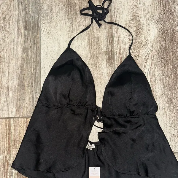 Black Satin Garage Pajama Set - Image 2