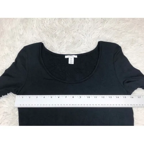 Daily Ritual Black‎ Long Sleeve Knit Drawstring Sheath Dress Size XS - Image 6