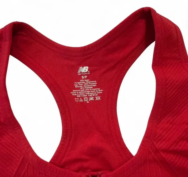 New Balance Red Sports Bra - Image 2