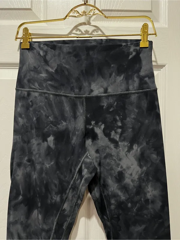 Lululemon Align Pant Diamond Dye Full Length Leggings Size 8 Pitch Graphite Gray - Image 8