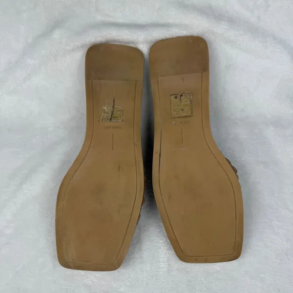 Dolce‎ Vita Clear Tan Padded Multi Strap Square Toe Flat Slide Sandals Est 11 - Image 9