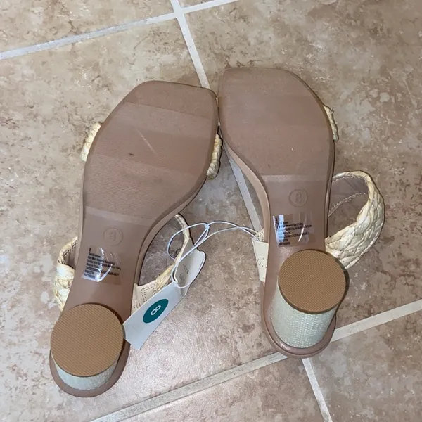 A New Day Tan Raffia Basil Heels | Size 8 - Image 5