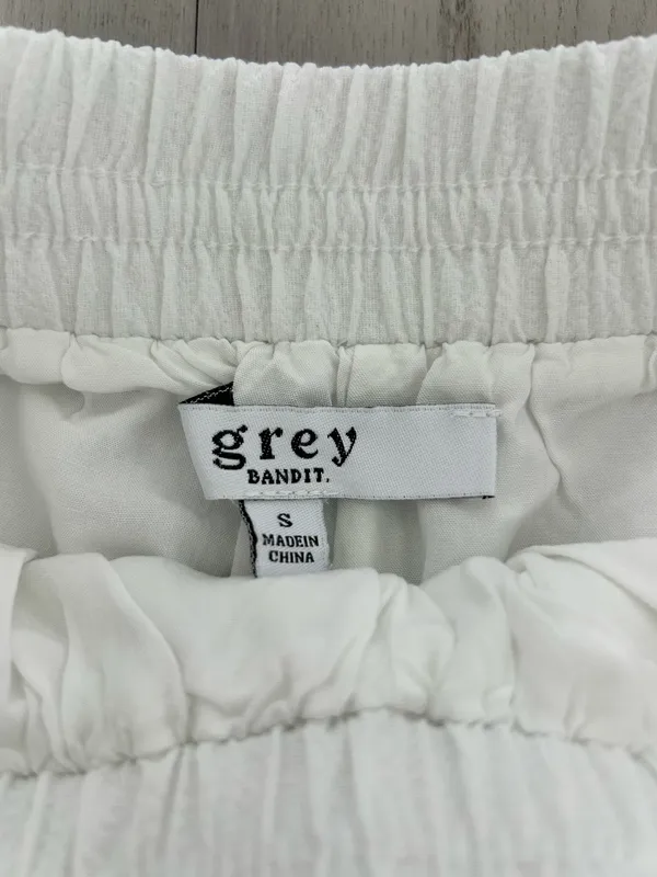 Grey Bandit White Shorts with Drawstring Waistband - Image 3