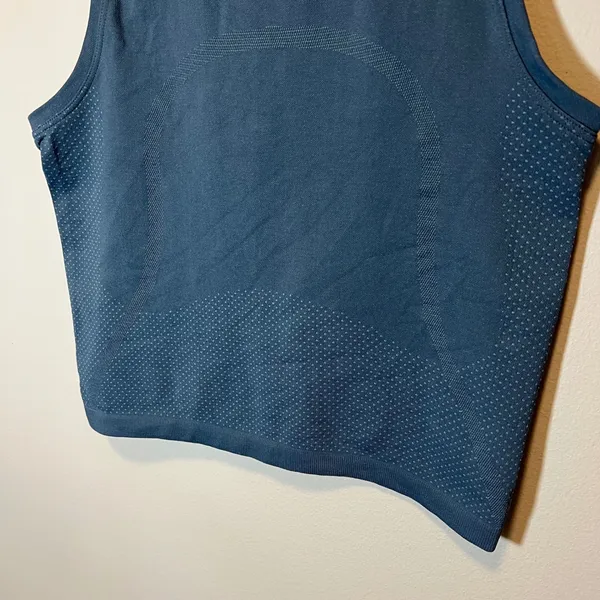 Lululemon Swiftly Tech‎ High-Neck Tank Top 2.0 Race Length Blue Slate Size 2 - Image 3